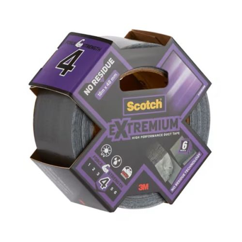 Самозалепваща Duct лента Scotch® Extremium™, без остатъци, 48 мм x 18.2 м, сребриста — Joya.bg 1