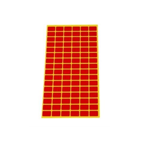 Самозалепващи eтикети Flex-Ko, за ръчно надписване, червени, 12х18 мм, 96 бр./л., 10 л. — Joya.bg