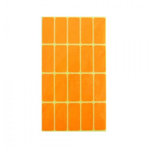 Самозалепващи eтикети Flex-Ko, за ръчно надписване, оранжеви, 21х51 мм, 20 бр./л., 10 л. — Joya.bg