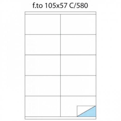 Самозалепващи етикети MARKIN Laser/Copier/, сребристи, А4, 105х57 мм, 10 бр./л.,100л.