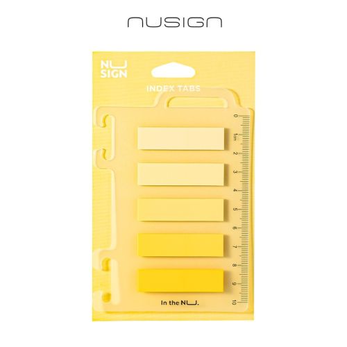 Самозалепващи индекси Nusign Classic ЕNS356, BOPP, 12х44 мм, 5х20 л., жълти 1