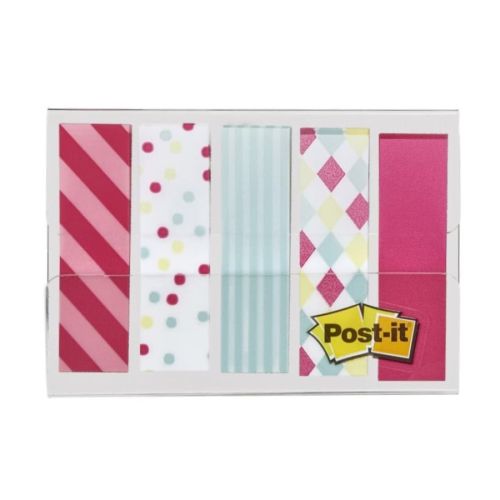 Самозалепващи индекси с печат Post-it Candy, PVC, 11.9х43.2 мм, 5x20 л. — Joya.bg 1