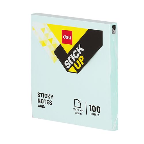 Самозалепващи листчета Deli Stick Up EA01303, 76х76 мм, 100 л., пастелно сини — Joya.bg 1