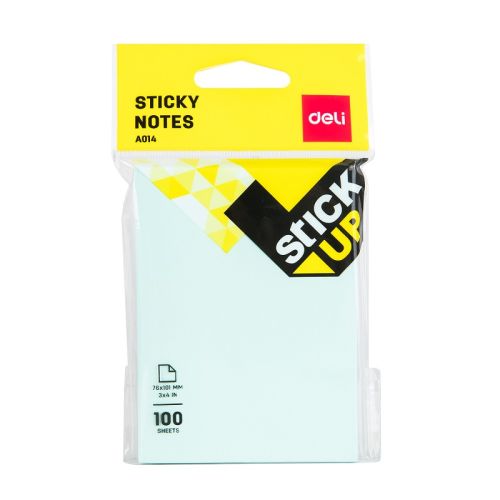 Самозалепващи листчета Deli Stick Up EA01402, 76х101 мм, 100 л., пастелно сини — Joya.bg 1