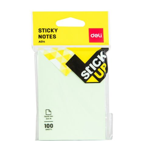 Самозалепващи листчета Deli Stick Up EA01402, 76х101 мм, 100 л., пастелно зелени — Joya.bg 1