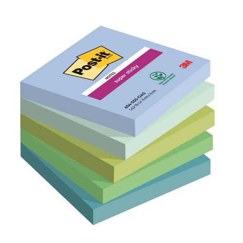 Самозалепващи листчета Post-it Super Sticky Oasis, 76х76 мм, 5х90 л., микс, PEFC хартия — Joya.bg 1