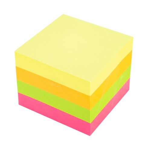 Самозалепващо мини кубче Deli Stick Up EA03303, 51х51 мм, 400 л., микс, неоново — Joya.bg 1
