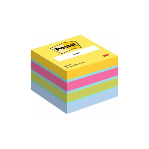 Самозалепващо мини кубче Post-it Ultra, 51х51 мм, 400 л., микс 5 цвята, неоново, PEFC хартия 1