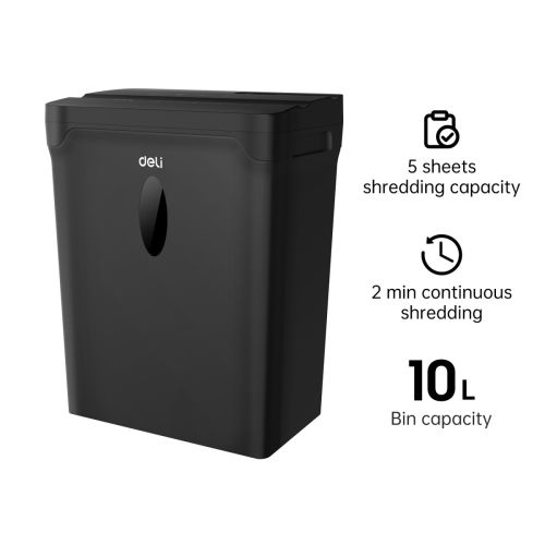 Шредер за хартия Deli ET014, (P-4), Cross Cut, 10 л — Joya.bg 1