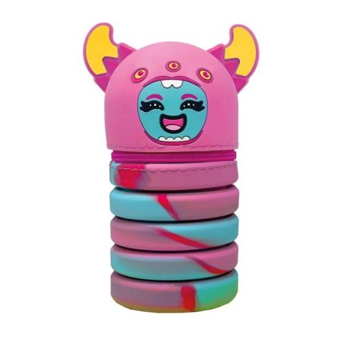 Силиконов несесер MITAMA BOOM! Monster Girl, разтягащ се, d7см, 13-20 см, розово чудовище 1
