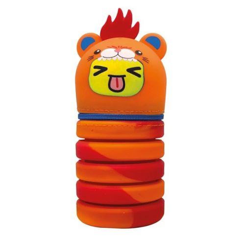 Силиконов несесер MITAMA BOOM! Tiger, разтягащ се, d7см, 13-20 см, оранжев тигър 1