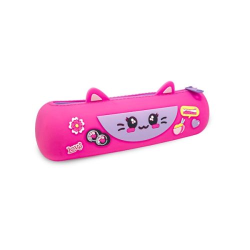 Силиконов несесер MITAMA MITAMINI Pink Sushi, с цип, 22х6.5 см, розов 1