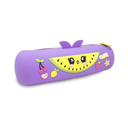 Силиконов несесер MITAMA MITAMINI Violet Fruit, с цип, 22х6.5 см, лилав 1