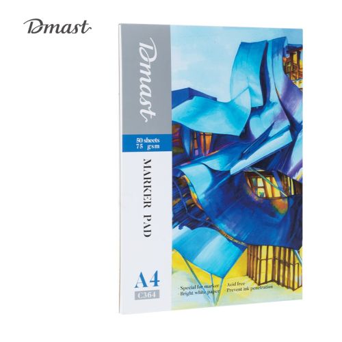 Скицник Deli Dmast EC364, за маркери, A4, 75 г/кв.м, 50 л. 1