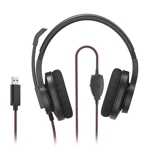 Слушалки с микрофон HAMA HS-USB400, Stereo, USB-A, кабел 2 м, черни 1
