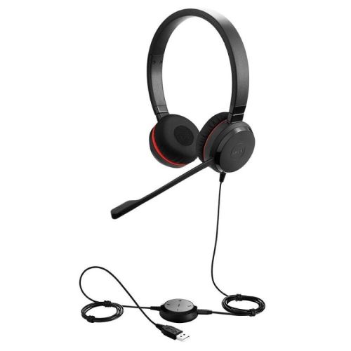 Слушалки с микрофон Jabra EVOLVE 30 II MS, Stereo, USB/3.5 мм жак (м), кабел 1.2 м, черни 1