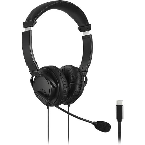 Слушалки с микрофон Kensington Classic K97457WW, Stereo, USB-C, кабел 1.8 м, черни 1