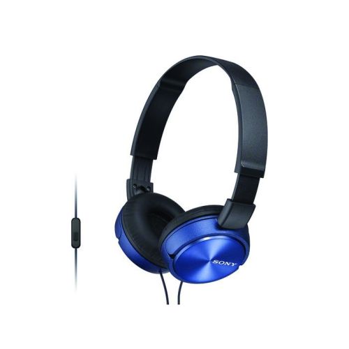 Слушалки Sony MDR-ZX310AP с вграден микрофон, 3.5 мм жак (м), кабел 1.2 м, сини 1