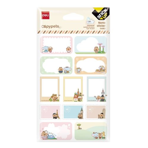 Стикери Deli StickUp Capypets EA963, винилови, 110x165мм, 2 л.