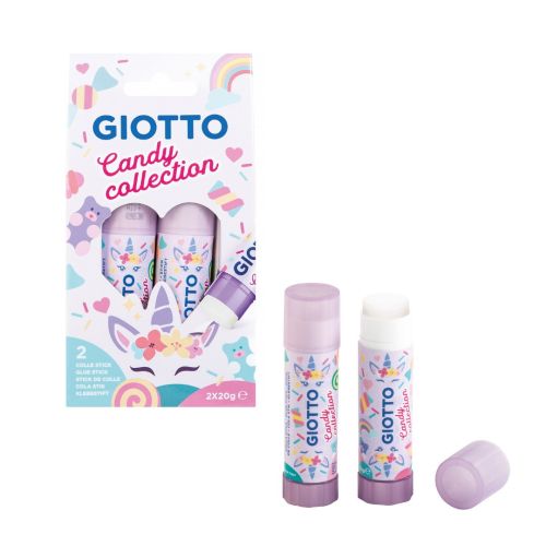 Сухо лепило GIOTTO Candy, без разтворители, 2х20 г, блистер 1