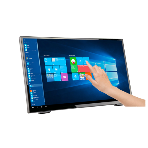 Тъч монитор HANNSPREE HT248PPB, 23.8&quot;, TFT, Wide, LED, FHD, 1920x1080, HDMI, DP, USB, черен 1