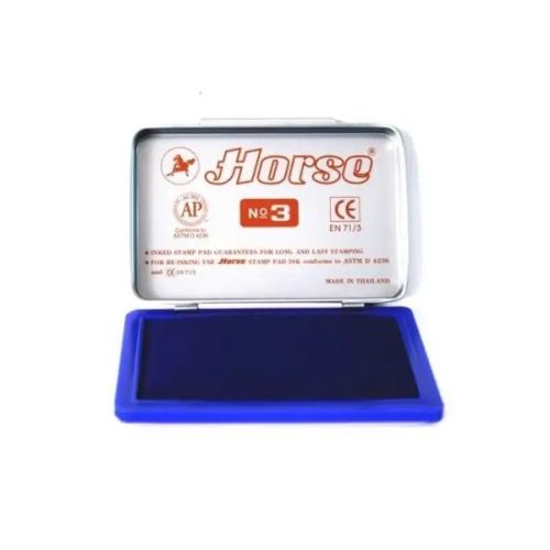 Тампон Horse №3, за ръчен печат, 90х55мм, син цвят — Joya.bg