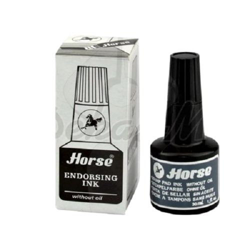 Тампонно мастило Horse, 30 мл, черен цвят