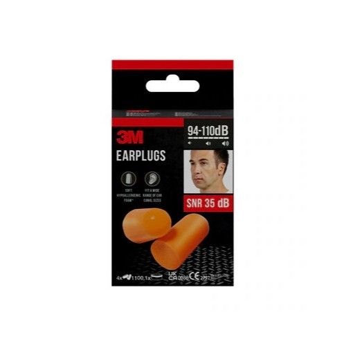 Тапи за уши 3M 1100 до 35 dB 4 комплекта + кутия за съхранение, оранжеви — Joya.bg 1