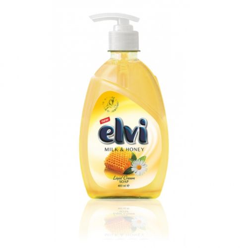 Течен сапун Elvi milk&amp;honey, с помпа, 400 мл — Joya.bg