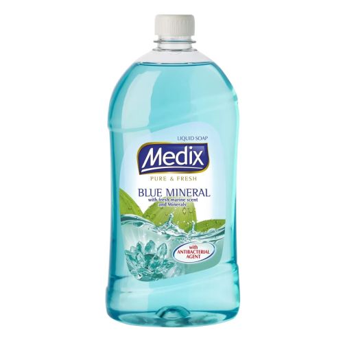 Течен сапун Medix Pure&amp;Fresh Blue Mineral, аромат на море, пълнител, 800 мл 3