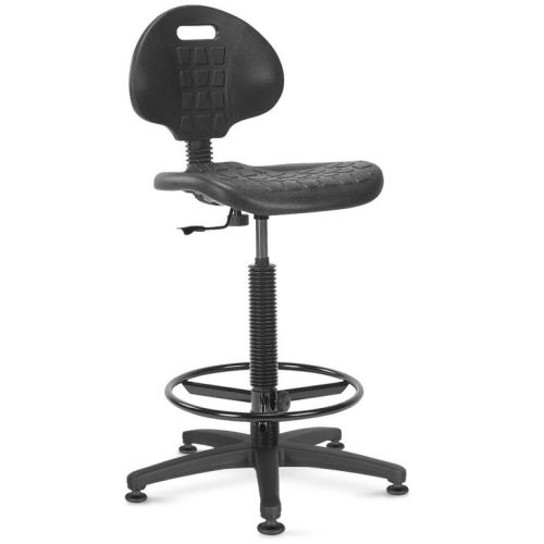 Технически специализиран стол Nargo RB с ринг, седалка и облегалка полиуретан, черен — Joya.bg 1