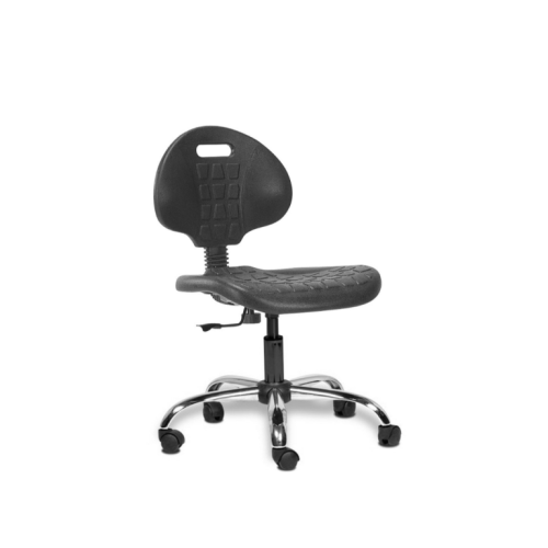 Технически специализиран стол Negro Chrome, метална база хром, полиуретан, черен — Joya.bg 1