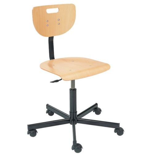 Технически специализиран стол Werek, с колелца, дърво, бук — Joya.bg 1