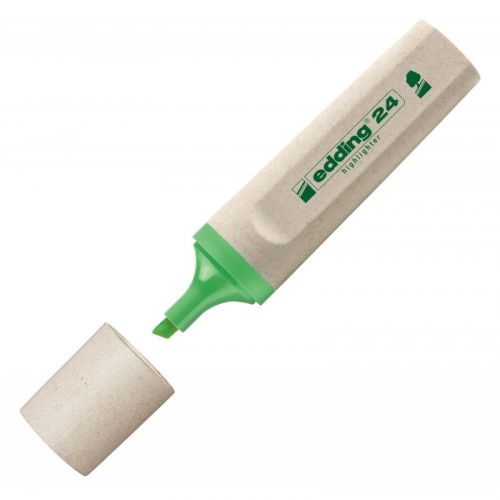 Текстмаркер edding 24 EcoLine, скосен връх 2-5 мм, зелен — Joya.bg