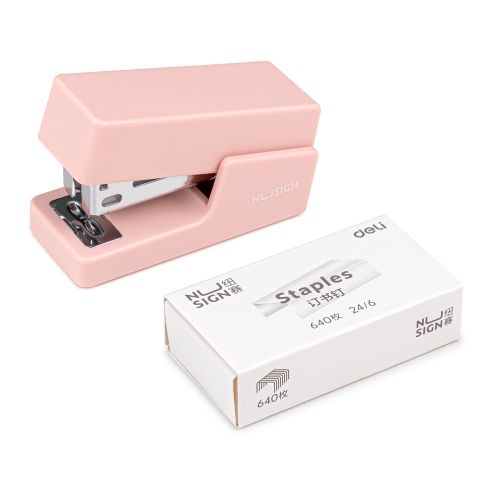 Телбод сет Deli NuSign, NS083, за 12 л.(80 г), телчета 24(26)/6, пластмаса + метал, розов — Joya.bg 1