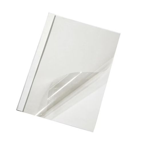 Термокорици Fellowes 10 мм, прозрачно лице и бял картон, 100 бр. 1