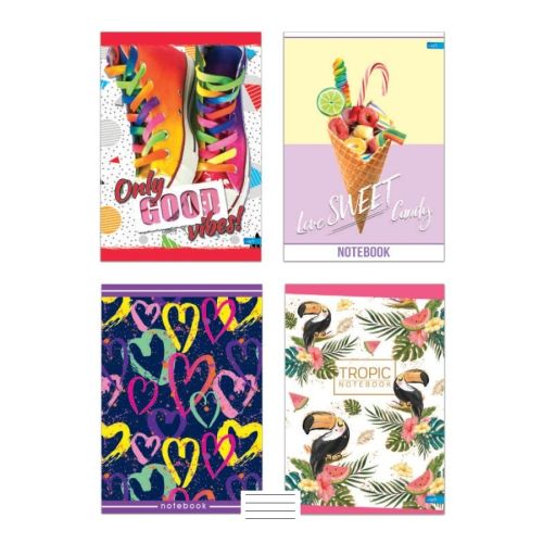 Тетрадка LASTVA Basic Girls, A5, 52 л., линиран офсет 60 г, корица 200 г, мат ламинат — Joya.bg 1