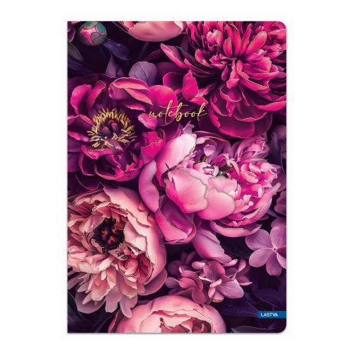 Тетрадка LASTVA Bloom, A5, 96 л., линиран офсет 70 г, корица 300 г, мат ламинат — Joya.bg 1
