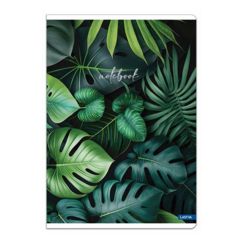 Тетрадка LASTVA BOTANICAL, A4, 52 л., линиран офсет 80 г, корица 300 г, мат ламинат, среб. фолио — Joya.bg 1