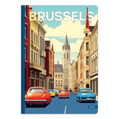 Тетрадка LASTVA CAPITALS, A5, 96 л., линиран офсет 70 г офсет, твърда корица мат ламинат, UV лак — Joya.bg 1