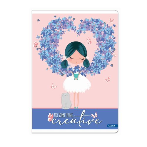 Тетрадка LASTVA Cute, A4, 52 л., линиран офсет 80 г, корица 300 г, мат ламинат, с блясък — Joya.bg 1