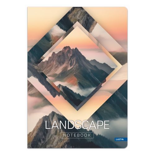 Тетрадка LASTVA LANDSCAPE, A5, 96 л., линиран офсет 70 г офсет, твърда корица мат ламинат, UV лак — Joya.bg 1