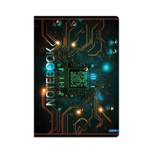 Тетрадка LASTVA MATRIX, A5, 52 л., линиран офсет 80 г, корица 300 г, мат ламинат, UV лак 4
