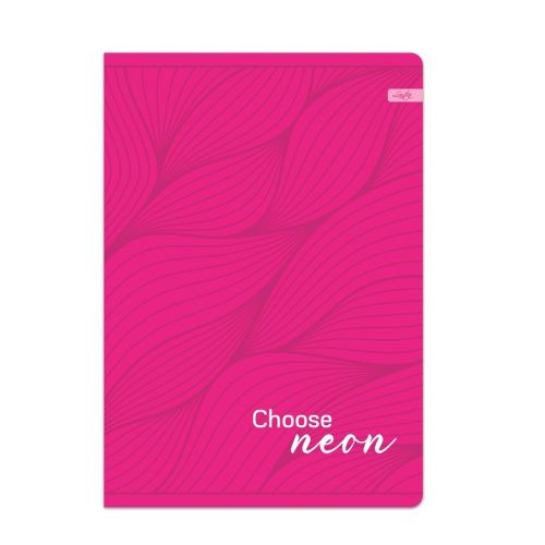 Тетрадка LASTVA NEON, A5, 52 л., линиран офсет 80 г, корица 300 г, мат ламинат, 3D UV лак — Joya.bg 1