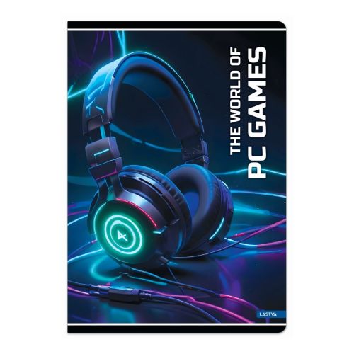 Тетрадка LASTVA PC Games, A5, 52 л., линиран офсет 80 г, корица 300 г, мат ламинат, UV лак — Joya.bg 1
