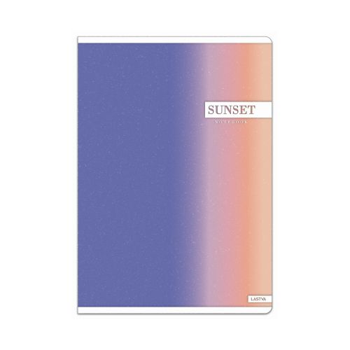 Тетрадка LASTVA Sunset, A5, 52 л., линиран офсет 80 г, корица 300 г, глитер ламинат 1
