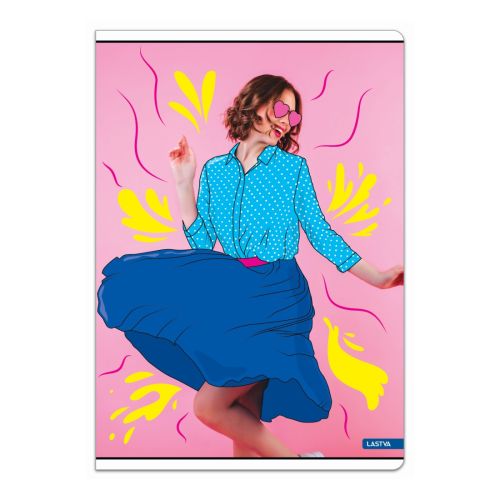 Тетрадка LASTVA Teen, A4, 52 л., линиран офсет 80 г, корица 300 г, мат ламинат, UV лак — Joya.bg 1
