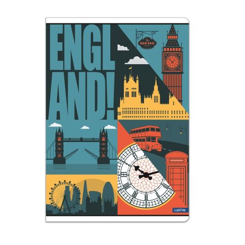 Тетрадка LASTVA Travel, A4, 52 л., линиран офсет 80 г, корица 300 г, мат ламинат, UV лак — Joya.bg 1