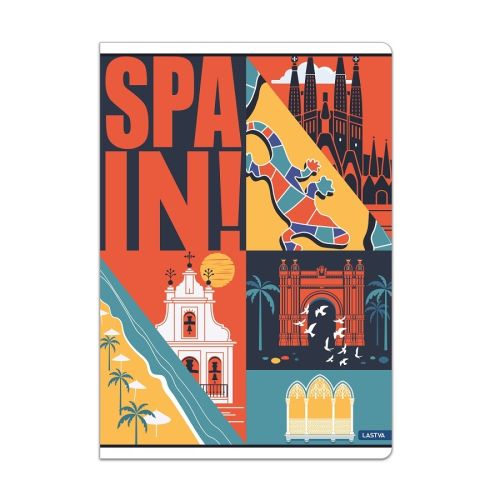 Тетрадка LASTVA Travel, A5, 52 л., линиран офсет 80 г, корица 300 г, мат ламинат, UV лак — Joya.bg 1