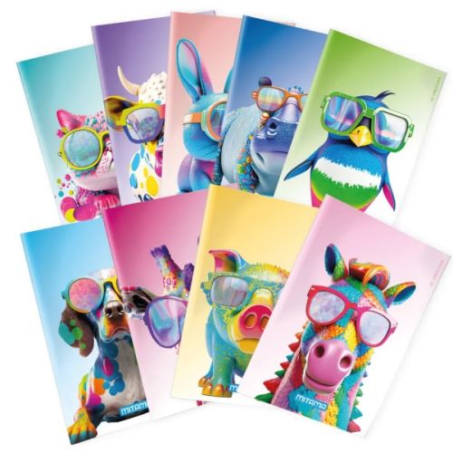 Тетрадка MITAMA Animal, А4, 42 л., линиран офсет 80 г, корица картон 250 г с UV лак 1